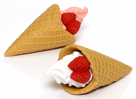 Wafflecone pair - Ty Beanie Puzzle Erasers