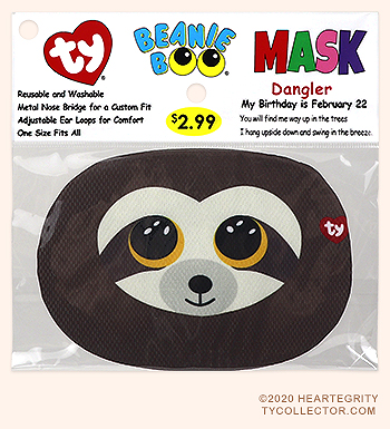 Dangler - sloth - Ty Boo Mask