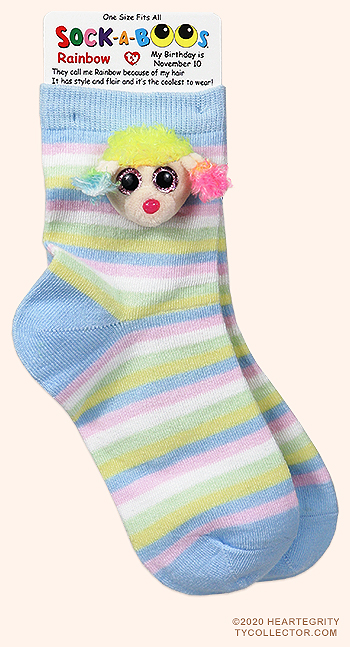 Rainbow - poodle - Ty Sock-A-Boos