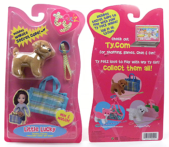 Ty Girlz Petz packaging front and back