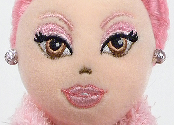 Sizzlin' Sue (pink hair) close-up
