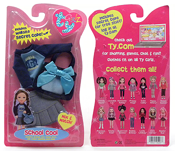 Ty Girlz packaging - front & back