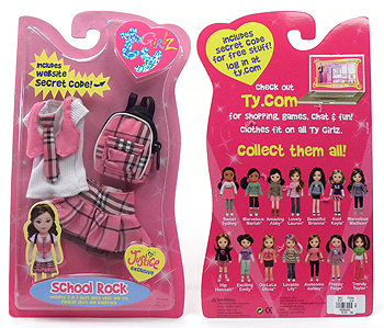 Ty Girlz Justice exclusive packaging - front & back