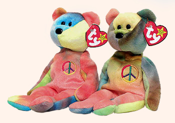 Peace Bears made in Indonesia with different size peace signs