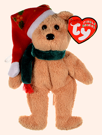 2003 Holiday Teddy - bear - Ty Jingle Beanies