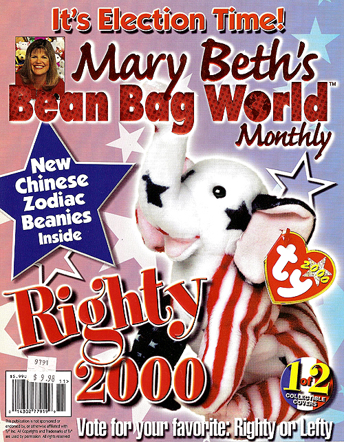 mary Beth's Bean Bag World Monthly - November 2000 - Elephant cover