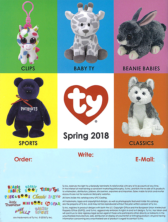 Spring 2018 Ty Retailer Catalog - back