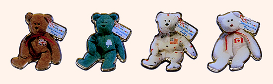 International Bears - McDonalds employee lapel pins