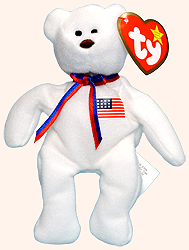 Libearty the Bear - Ty Teenie Beanie Babies - McDonalds promotion USA 2000