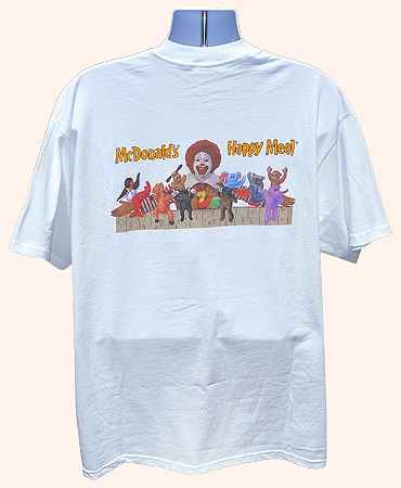McDonalds employee T-shirt - 1998 Teenie Beanie Baby promotion - back