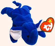Peanut (royal blue) - elephant - McDonalds 2000 Teenie Beanie Boos promotion