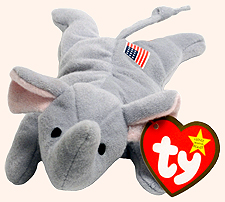 Righty the Elephant - Ty Teenie Beanie Babies - McDonalds promotion - USA 2000