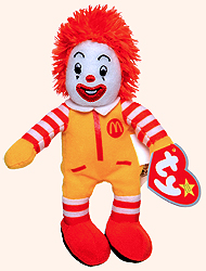 Ronald McDonald - Ty Teenie Beanie Babies - McDonalds promotion