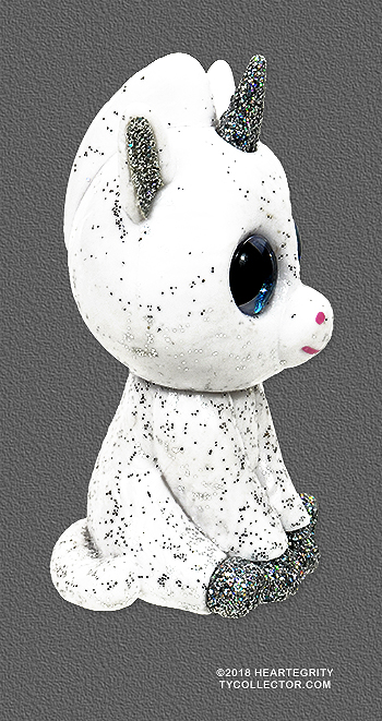 Glitter (white) - unicorn - Ty Mini Boo