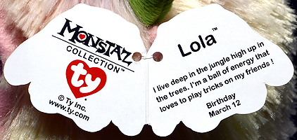 Lola test-market version swing tag inside