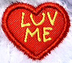 Embroidered heart on Monstaz