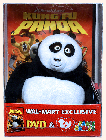 Kung Fu Panda movie DVD with Beanie Baby Po