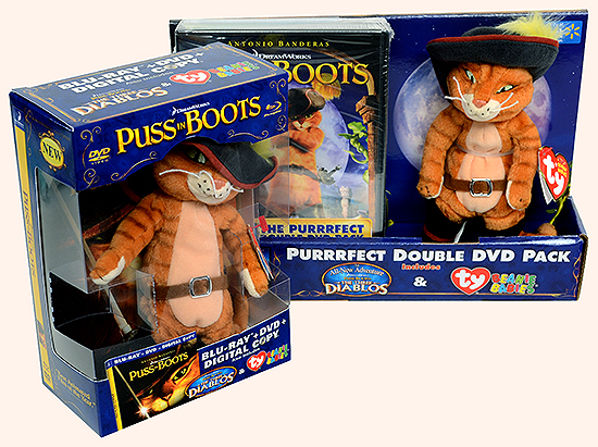Puss In Boots movie DVD packs