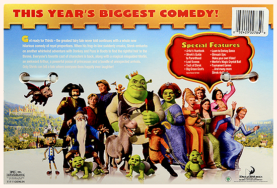 DVD movie Shrek The Third (version 2) - back