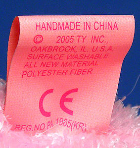 Back of tush tag for PinkyS in The Beanie Babies Collection
