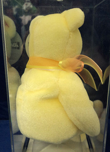 Mother's Day (yellow) Beanie Babies bear prototype