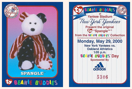 Spangle - commemorative card front & back