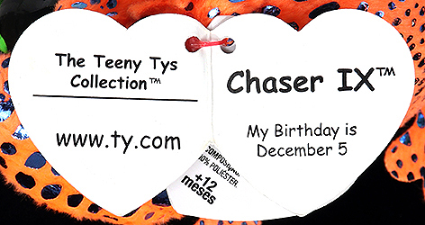 Chaser IX - swing tag inside