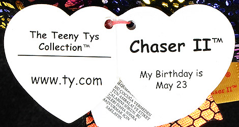Chaser II - swing tag front (gold color)