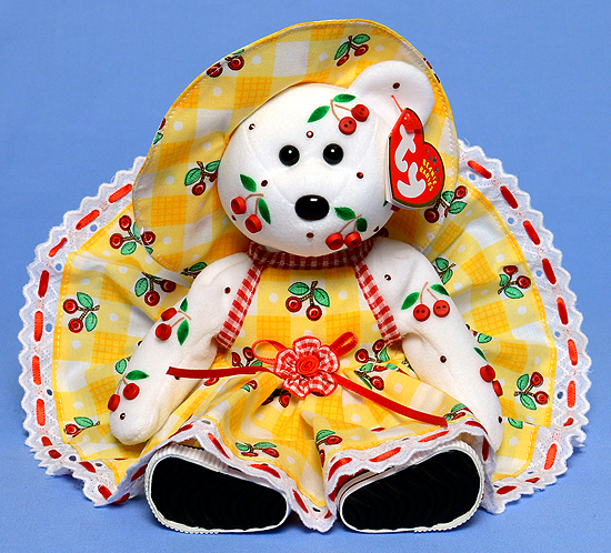 Country Summer Cherry - Tina Tate decorated Ty bear