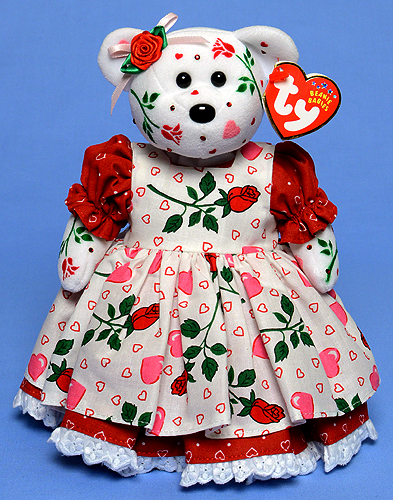 Hearts and Roses - Tina Tate decorated Ty bear