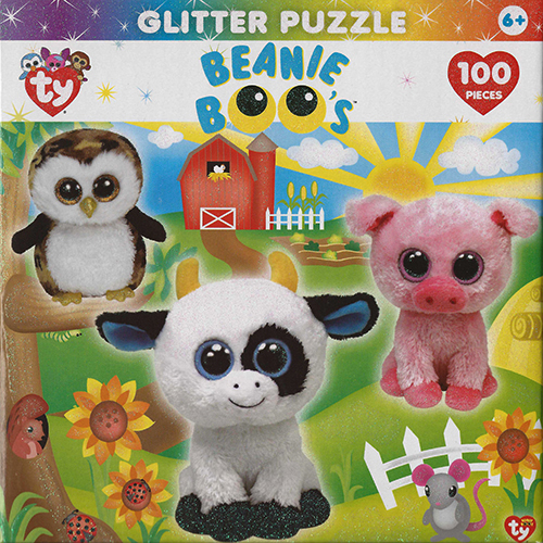 Beanie Boos Glitter Puzzle Barnyard Club - front